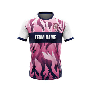 Pink Flames Football Custom Jersey - TheSportStuff