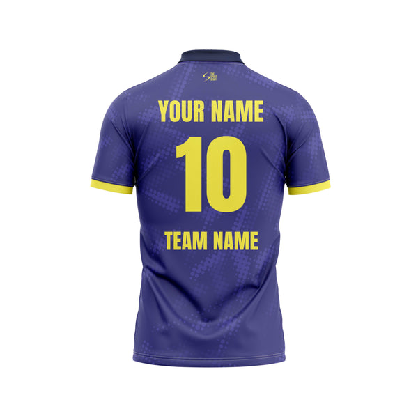 Purple Polka Custom Cricket Jersey - The Sport Stuff