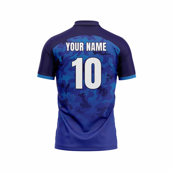 Royal Camo Cricket Custom Jersey Back - The Sport Stuff