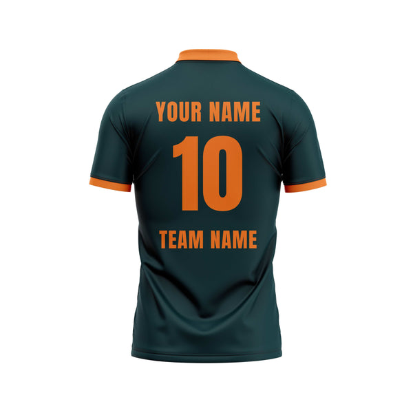 Saffron Cyan Cricket Custom Jersey - The Sport Stuff