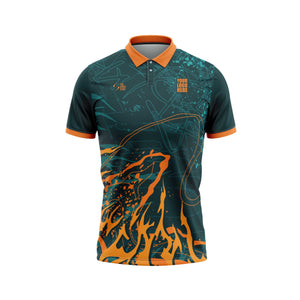 Saffron Cyan Cricket Custom Jersey - The Sport Stuff