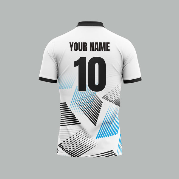 Vivid White Customized Cricket Jersey