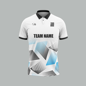Vivid White Customized Cricket Jersey