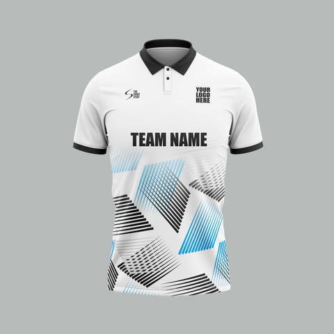 Vivid White Customized Cricket Jersey