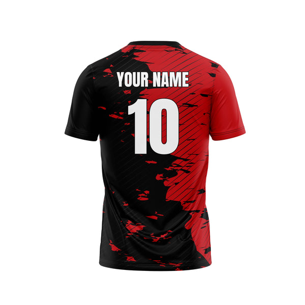 Washed Red Football Custom Jersey Back - The Sport Stuff