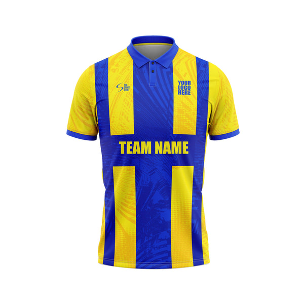 Yellow Blossom Cricket Custom Jersey Front - The Sport Stuff