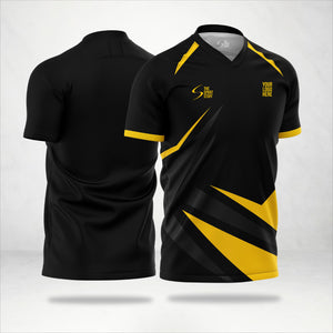 Yellow Thunder Customized Football Team Jersey Design