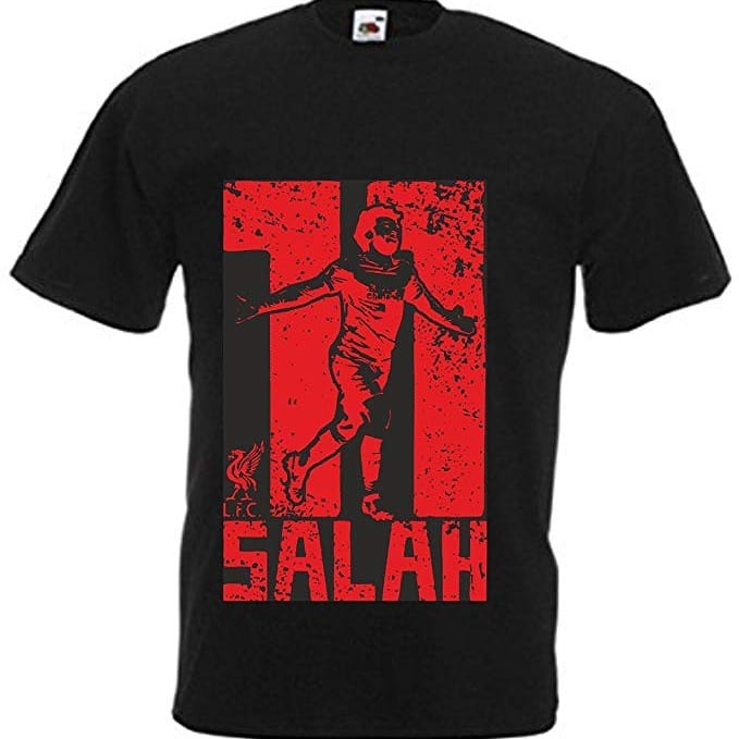 Mohamed Salah Football T Shirt Color Black