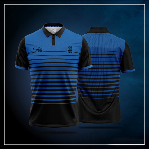 Blue Black Customized Cricket Jersey