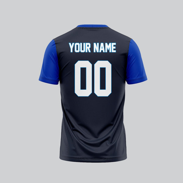 Blue Splash Customized Football Team Jersey Back Design - TheSportStuff