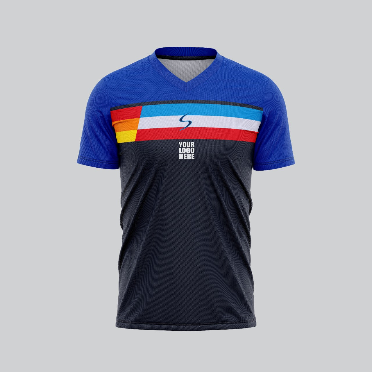 Blue Splash Customized Football Team Jersey Design - TheSportStuff