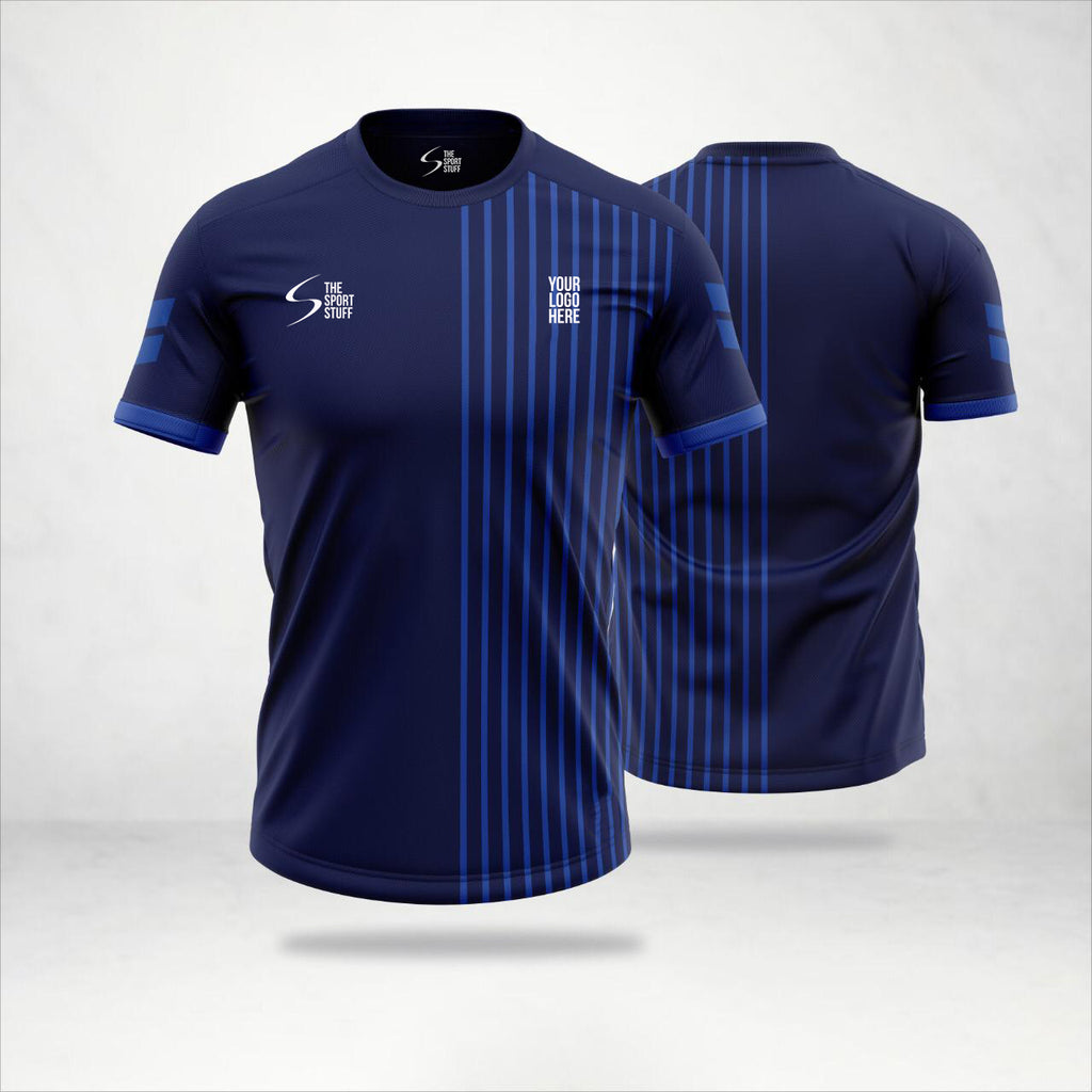 Overstijgen Met name Plaats Blue Stripes Customized Football Team Jersey Design | Customized Football  Jerseys Online India - TheSportStuff