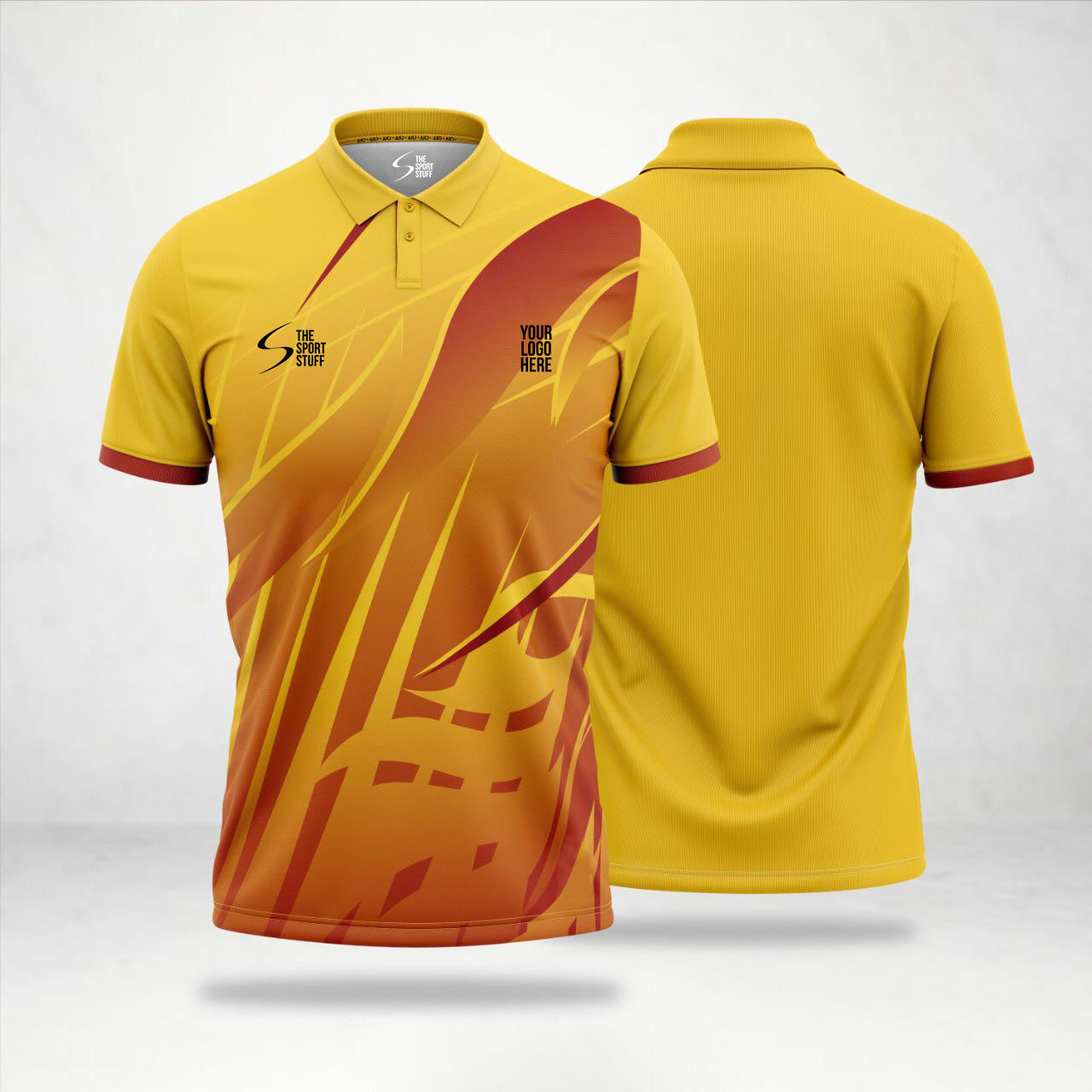 Yellow Fire Customized Cricket Jersey