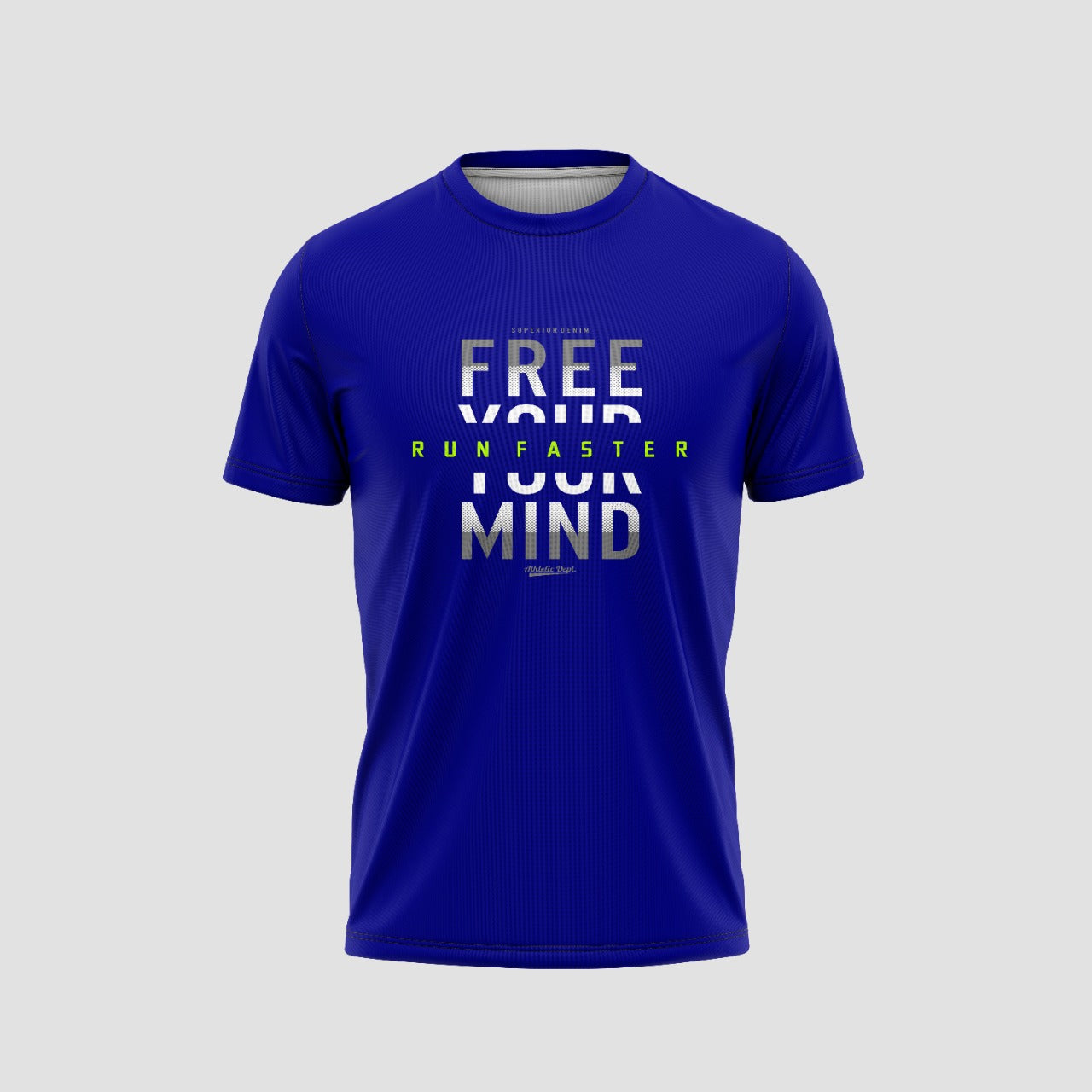 Free Your Mind Run Faster Royal Blue Running T-Shirt - TheSportStuff