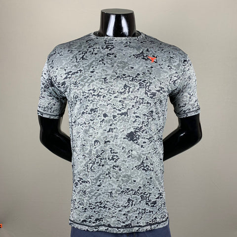 Technosport Cheetah Print Black Dri Fit T-Shirt - Football Jersey - TheSportStuff