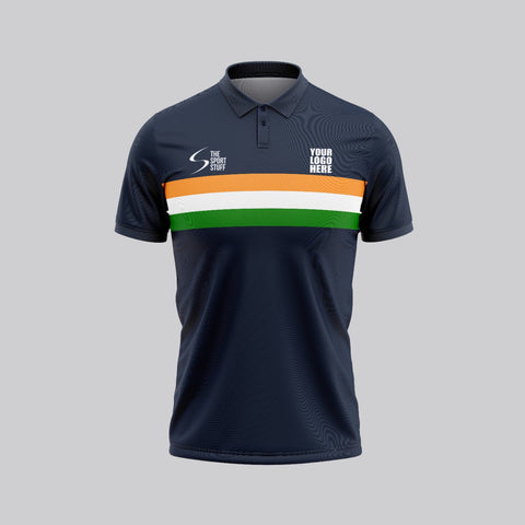 India Tri-Color Customized Cricket Team Jersey Design - TheSportStuff