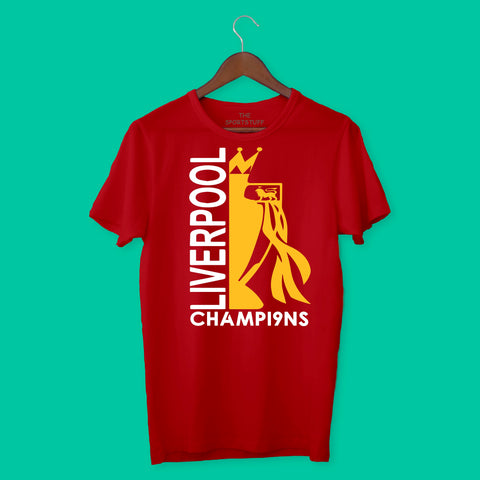 Liverpool Champions 19-20 Cotton T Shirt Maroon