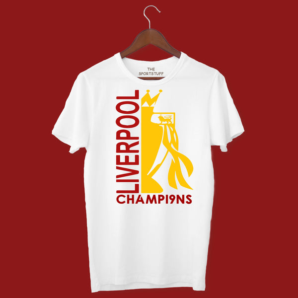 Liverpool Champions 19-20 Cotton T Shirt White
