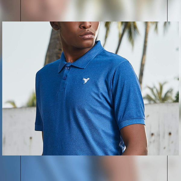 Technosport Royal Blue Dri Fit Polo T-Shirt - TheSportStuff