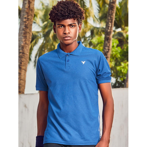 Technosport Royal Blue Dri Fit Polo T-Shirt - TheSportStuff