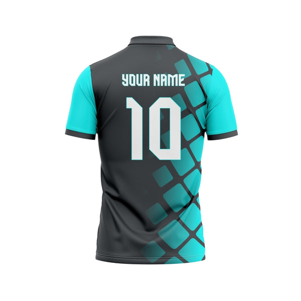 Aqua Tile Customized Cricket Team Jersey Design Back - TheSportStuff