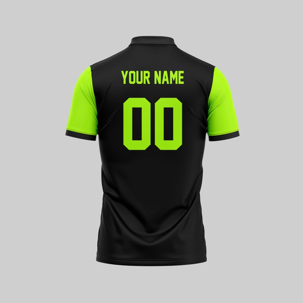 Fluorescent Black Design Customized Cricket Jersey  - TheSportStuff