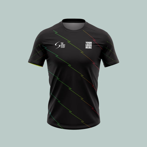 Black Rainbow Customized Football Jersey -  TheSportStuff