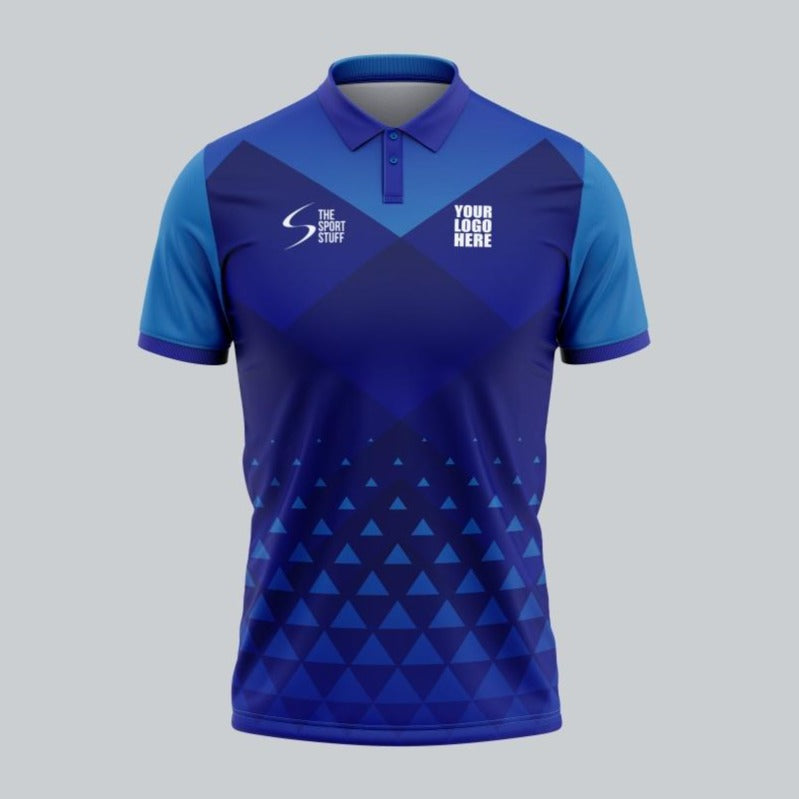 Geo Blue Customized Cricket Team Jersey Design | Customized Cricket ...