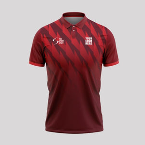 Red Flame Customized Cricket Jersey - TheSportStuff