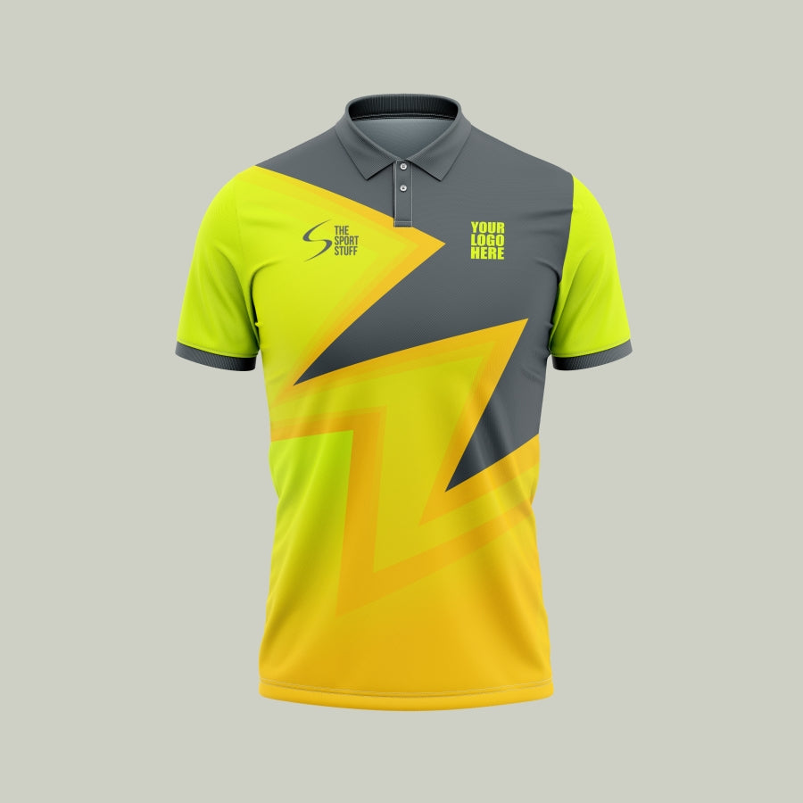 Yellow Lightning Customized Cricket Jersey - TheSportStuff