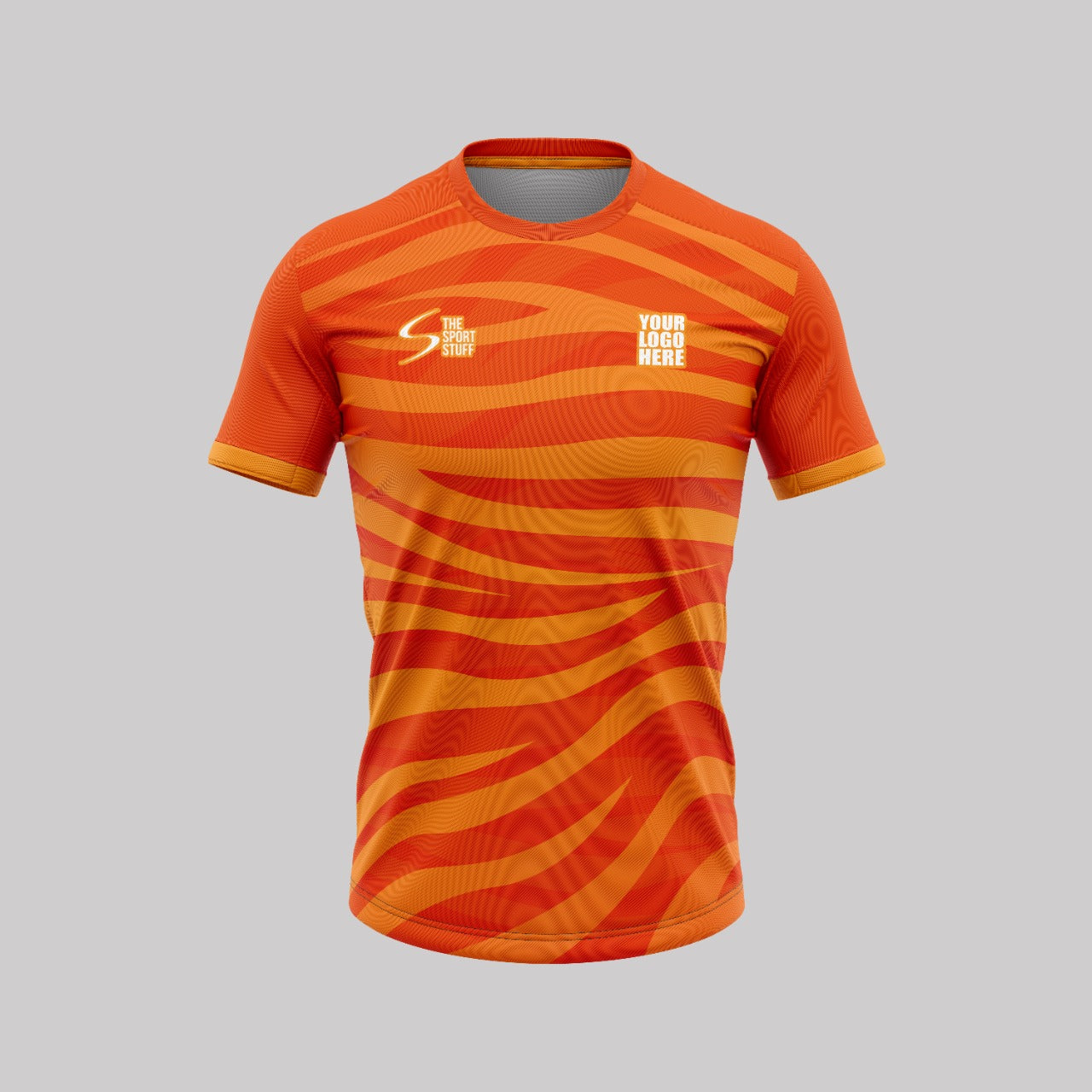 Orange Tiger Customized Football Team Jersey Design
