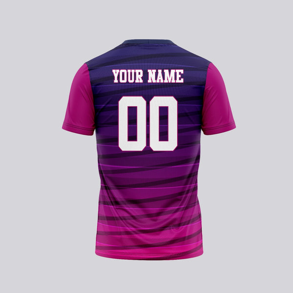 Pink Purple Gradient Customized Football Team Jersey Back Design - TheSportStuff