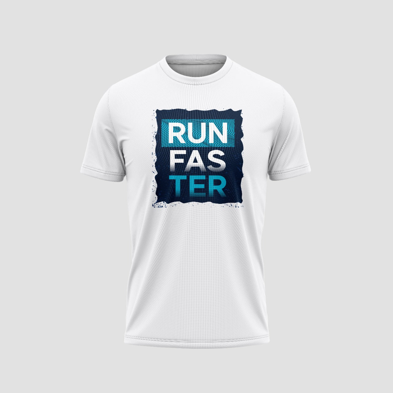 Run Faster Design White Running T-Shirt - TheSportStuff