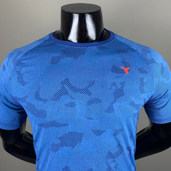 Technosport Fluid Blue Dri Fit T-Shirt - Football Jersey - TheSportStuff