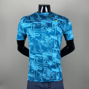 Technosport Printed Cyan Dri Fit T-Shirt - TheSportStuff