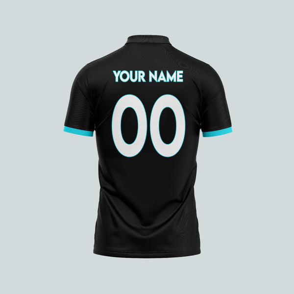 Turqoise Hexagon Customized Cricket Team Jersey Design - TheSportStuff