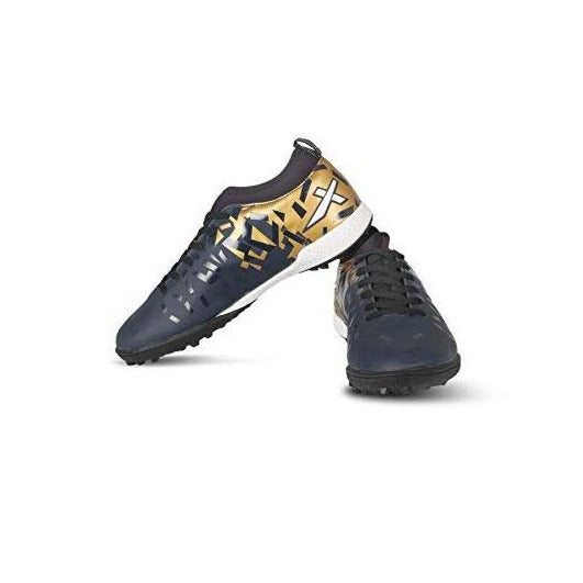 Vector-X Flame Indoor Football Shoes For Men (Navy-Gold) - TheSportStuff