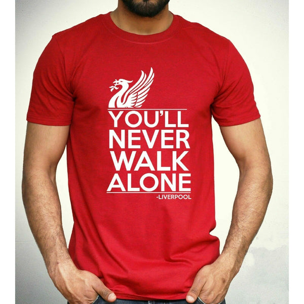 Liverpool YNWA Design Football T Shirt Red