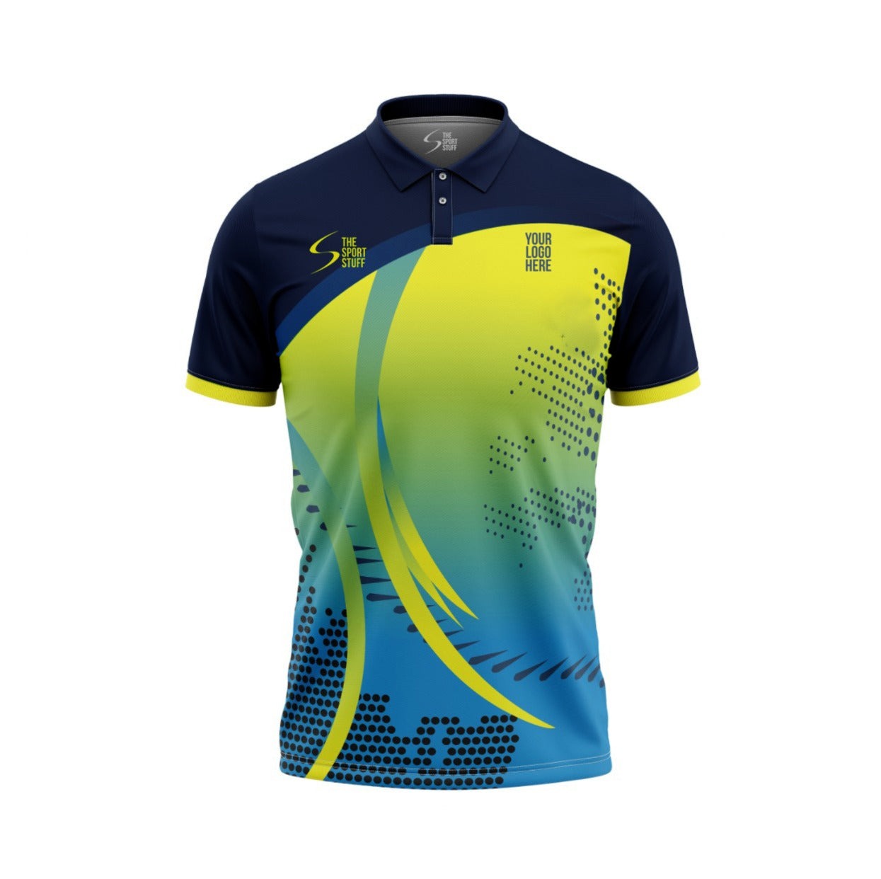 Yellow Splash Customized Cricket Team Jersey Design - TheSportStuff