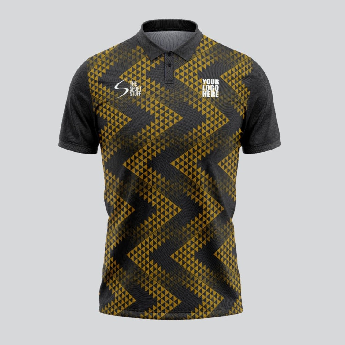 Zig Zag Gold Customized Cricket Jersey - TheSportStuff