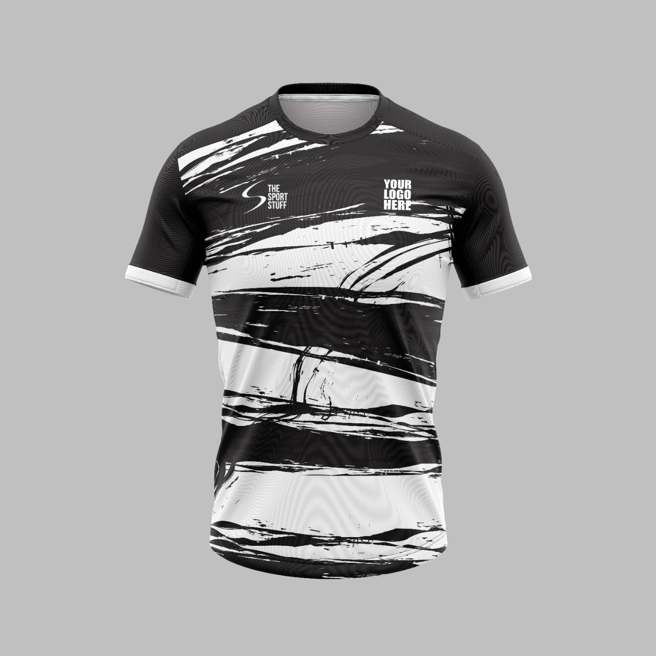 Black White Customized Football Team Jersey Design