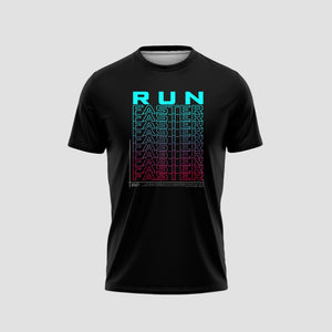 Run Faster Dri Fit Black Running T-Shirt - TheSportStuff