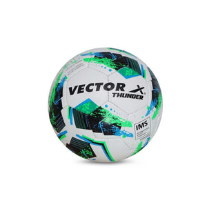 Vector-X Thunder Hand Sewn Football (White, Green)