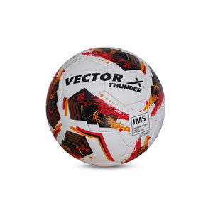 Vector-X Thunder Hand Sewn Football (White, Red)